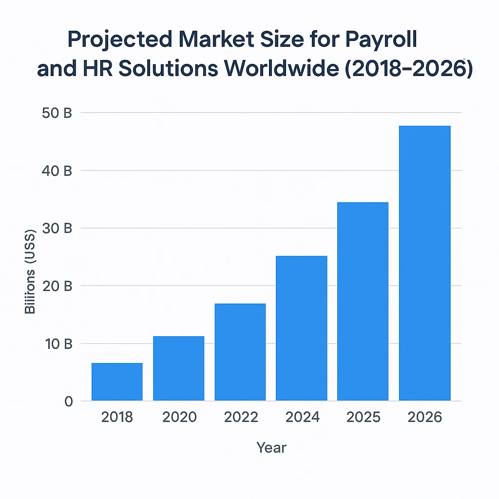 Horizontal bar chart illustrating how Payroll Automation 2026 with ZFour HRMS reduces payroll errors from 22% (manual) to 5% using automated HRMS tools.